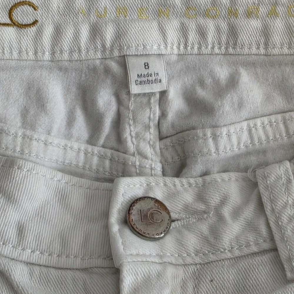 LC Lauren Conrad Denim White Shorts Size 8